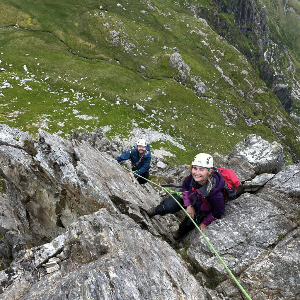 Guided scrambling in snowdonia